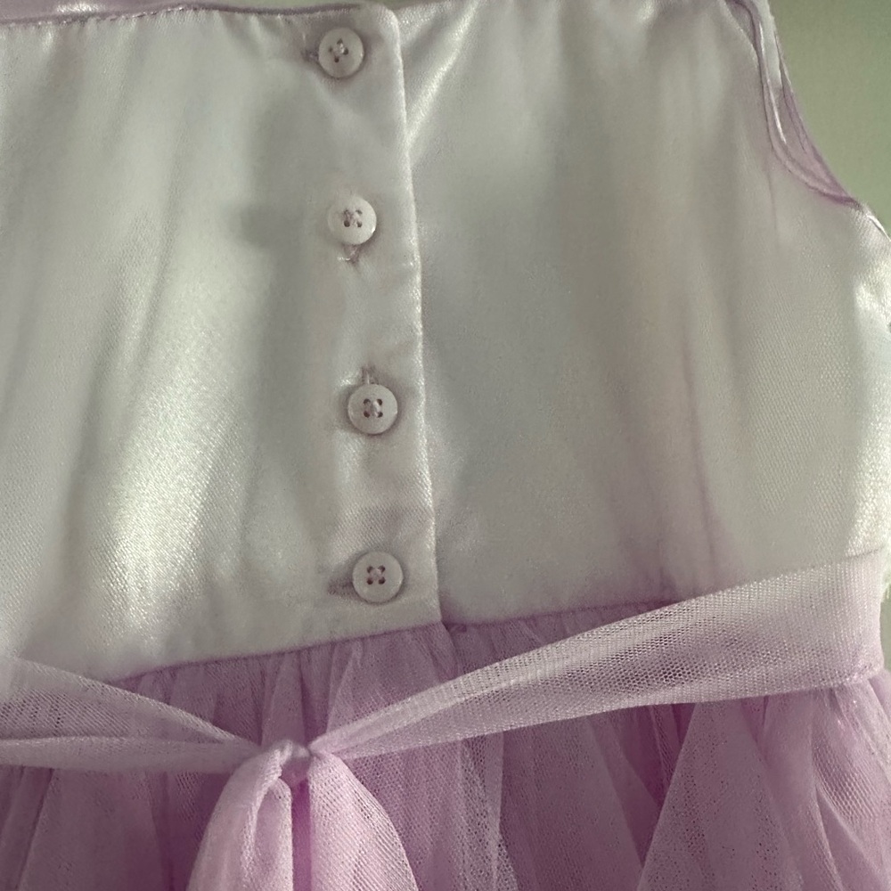 Lavender Ruffled Dress with Bow - Picture 4 of 4